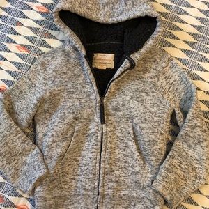Gray fleece lined hoodie/jacket